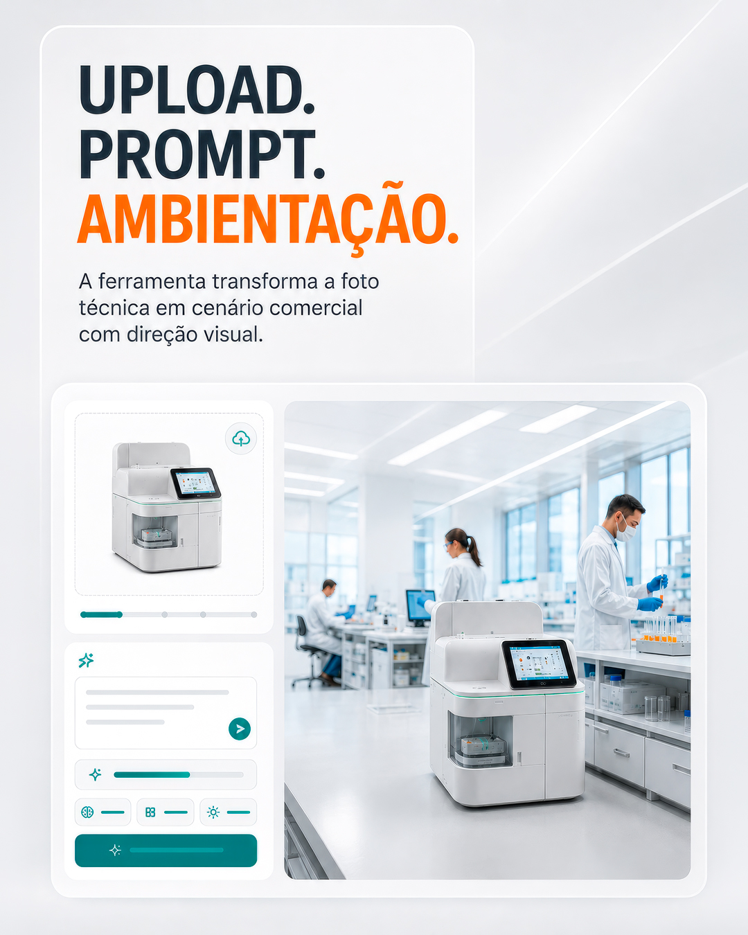 Case Presto sobre transformação de imagens técnicas de produto em ambientações comerciais
